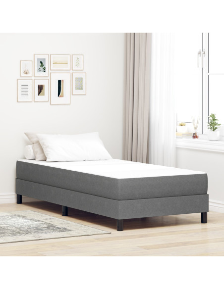 Materasso a Molle Pocket  Grigio Chiaro Medio 100x200x20 cm Tessuto