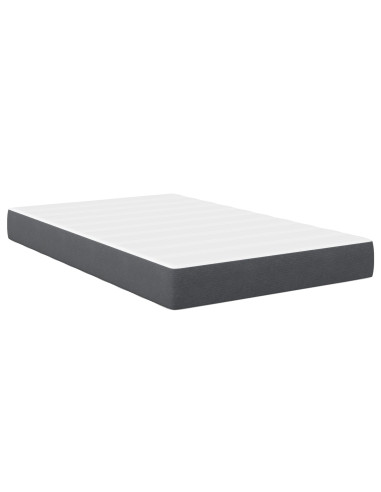 Materasso da Letto con materasso Grigio 120 x 200 cm Tessuto