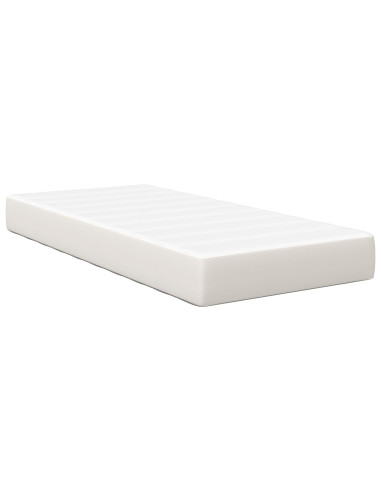 Materasso da Letto con materasso Crema 100 x 200 cm Tessuto