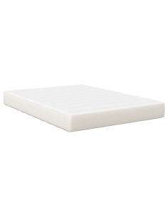 Materasso da Letto con materasso Crema 160 x 200 cm Tessuto