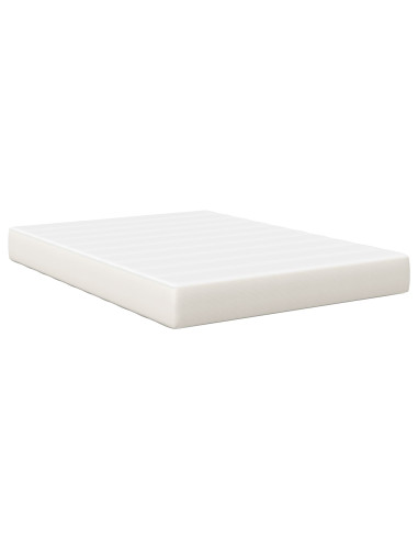 Materasso da Letto con materasso Crema 160 x 200 cm Tessuto