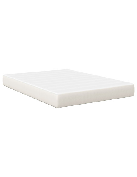 Materasso da Letto con materasso Crema 160 x 200 cm Tessuto