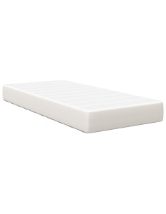 Materasso da Letto con materasso Crema 90 x 200 cm Tessuto