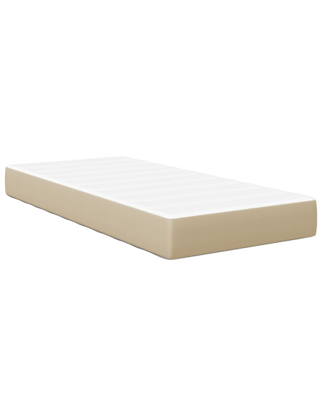 Materasso a molle insacchettate  Verde chiaro Grigio Medio 80x200x20 cm Tessuto