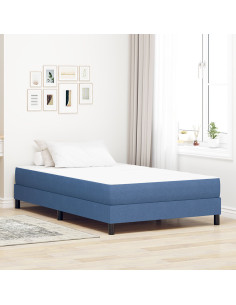 Materasso da Letto con materasso Blu 120 x 190 cm Tessuto