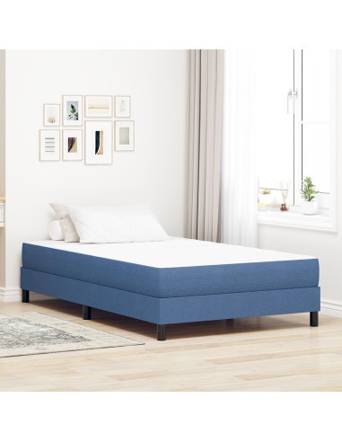 Materasso da Letto con materasso Blu 120 x 190 cm Tessuto