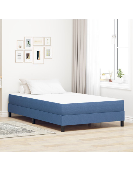 Materasso da Letto con materasso Blu 120 x 190 cm Tessuto