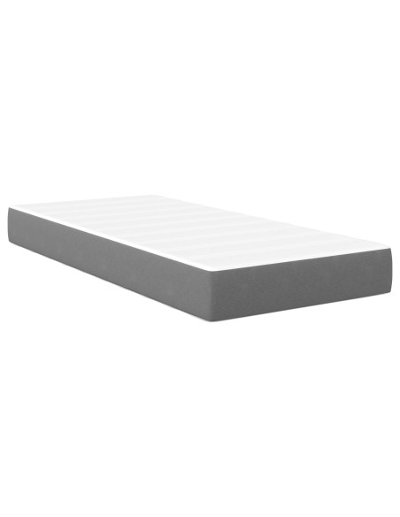 Materasso a Molle Pocket  Grigio Chiaro Medio 100x200x20 cm Tessuto