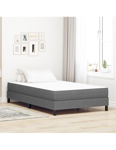 Materasso da Letto Grigio chiaro 120 x 190 cm Tessuto