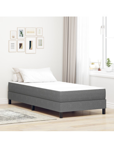 Materasso da Letto Grigio chiaro 90 x 190 cm Tessuto