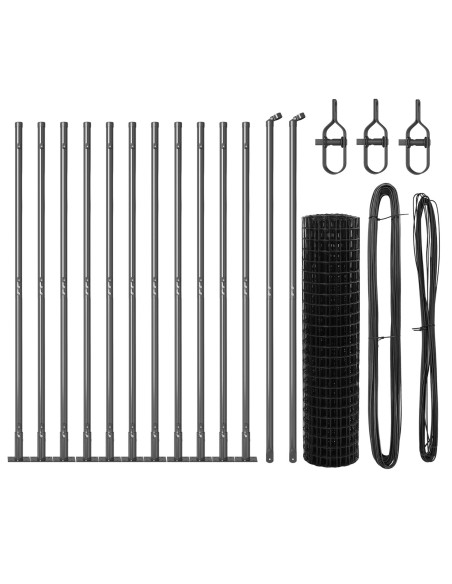 Recinzione Euro  Set di 2 Grigio Metallo Grande Durevole