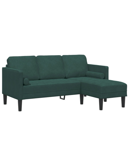 Verde Scuro Poliestere Standard Magazzino Chaise Lounge Sofa