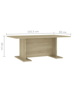 Tavolino Salotto Rovere Sonoma 103,5x60x40 cm Legno Multistrato