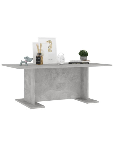 Tavolino Salotto Grigio Cemento 103,5x60x40cm Legno Multistrato