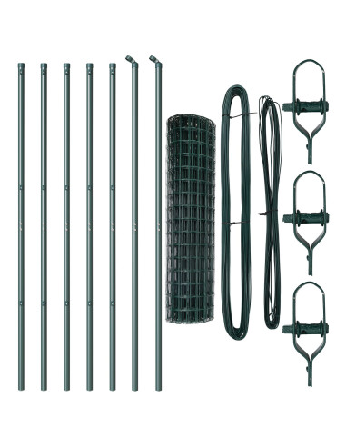 Recinzione con Posto Verde 1,2 x 10 m Acciaio e PVC