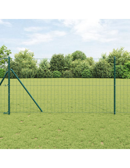 Recinzione Euro  con 7 Pali 1.2x10 m in Acciaio Zincato Verde