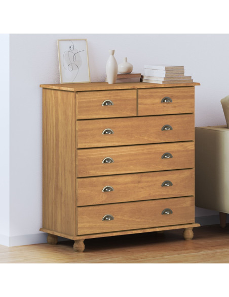 Cassettiera  'ASKIM' 91x40x95.5 cm Legno Massello di Pino