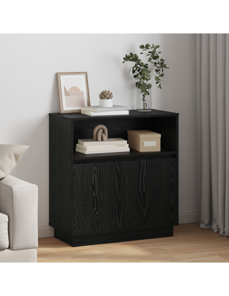 Madia LED Rovere Nero 71 x 34,5 x 75 cm Legno multistrato