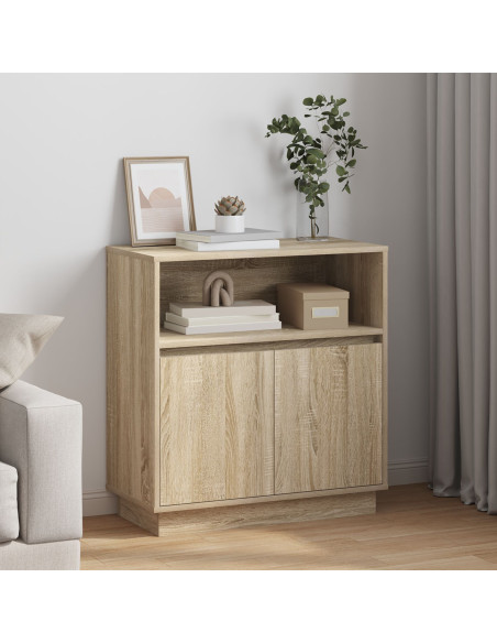 Madia LED Rovere Sonoma 71 x 34,5 x 75 cm Legno multistrato