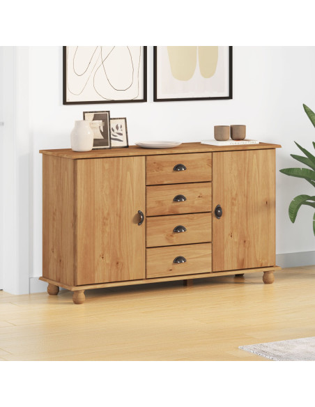 Buffets & Credenze Marrone Legno Massello di Rovere Medio
