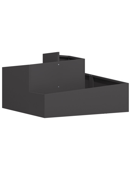 Fioriera Nera 80x80x50 cm Acciaio Laminato a Freddo
