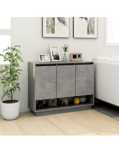 Credenza Grigio Cemento 97x31x75 cm in Truciolato