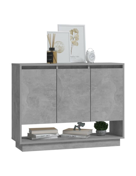 Credenza Grigio Cemento 97x31x75 cm in Truciolato