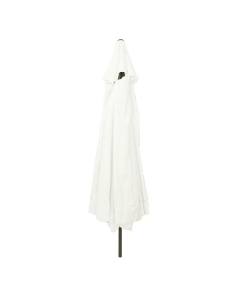 Parasole da Giardino  ø395x245 cm Bianco Sabbia