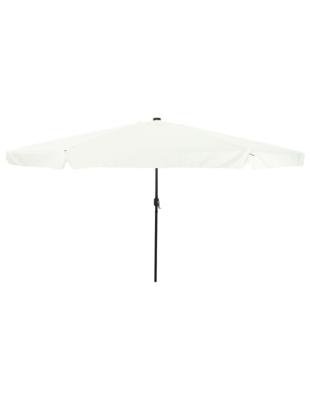 Parasol da Giardino  con Luci LED ø395x245 cm Bianco Sabbia