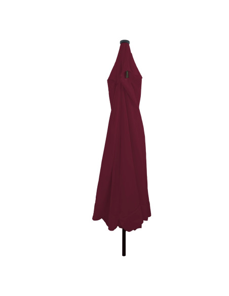 Parasol da giardino  con luci LED Ø395x245 cm Rosso Bordeaux