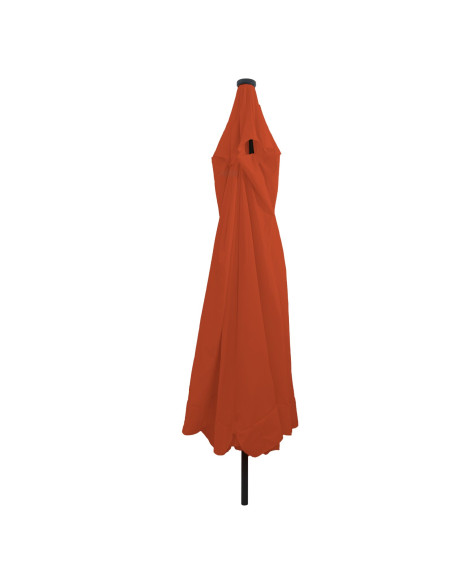 Parasol da Giardino  con Luci LED ø395x245 cm Terracotta
