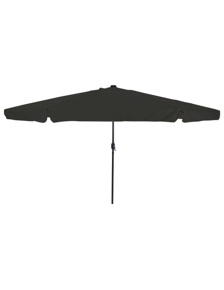 Parasol da Giardino  con Luci LED Ø395x245 cm Nero