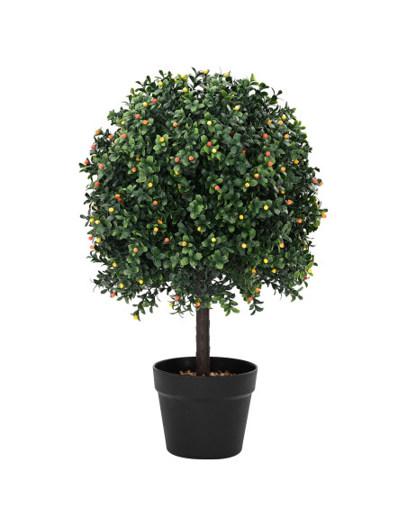 Albero Artificiale vitaXL con Frutti e Vaso 35x50 cm Verde