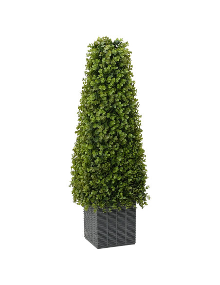 Albero di Eucalipto Artificiale con Vaso 27x27x90 cm Verde