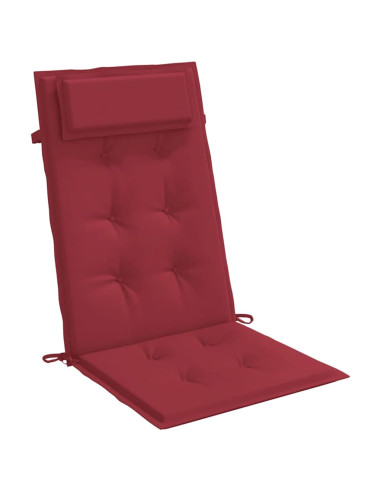 Cuscini Sedia con Schienale Alto 6 pz Rosso Vino Tessuto Oxford