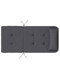 Cuscini per Sedia Adirondack 2 pz Antracite in Tessuto Oxford 2