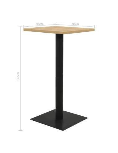 Tavolo da Bistrot Colore Rovere 60x60x107 cm