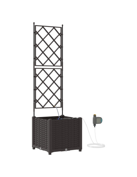 Fioriere da Giardino con Sistema di Irrigazione Brown