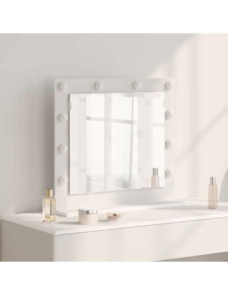 Specchio da Toeletta  Bianco Legno ingegnerizzato 60 x 55 x 18 cm