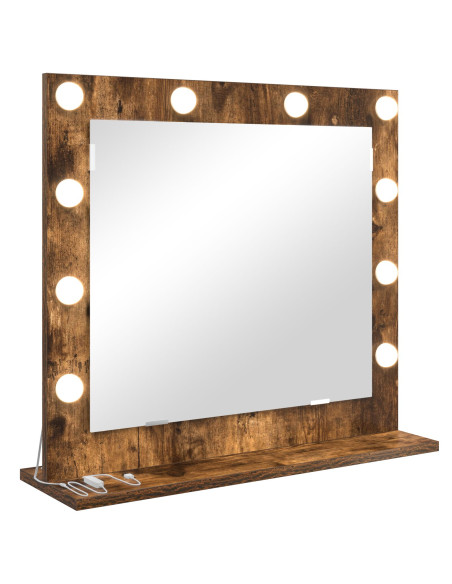 Specchio da Trucco  Rovere Affumicato Legno Ingegnerizzato