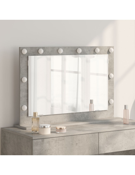 Specchio da toeletta  Grigio cemento Vetro 80 x 55 x 18 cm