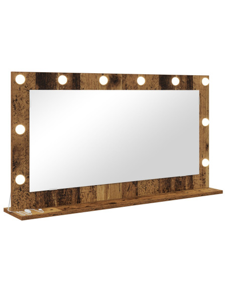 Specchio da Toeletta  Legno Invecchiato Legno e Vetro