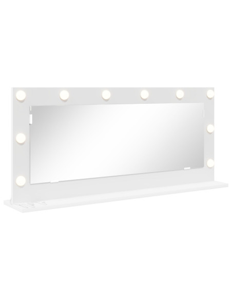 Specchio da Toeletta  Bianco Legno, Vetro, Metallo 100 x 45 x 18 cm
