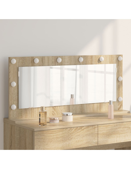 Specchio da Toeletta  Rovere Sonoma Legno truciolare, Vetro