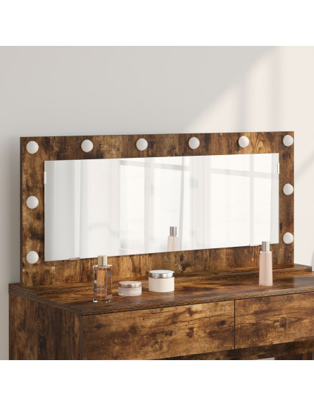 Specchio da Toeletta  Rovere Affumicato Legno, Vetro