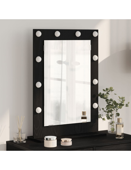 Specchio da trucco  Rovere nero Legno 70 x 50 x 18 cm