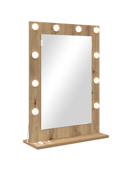 Specchio da Toeletta  Quercia Artigianale Legno 70 x 50 x 18 cm