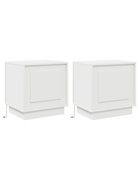 Comodini  Set di 2 Bianco Legno ingegnerizzato 44 x 34.5 x 45 cm