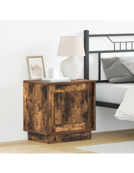 Comodini Set di 2 Rovere affumicato Legno ingegnerizzato