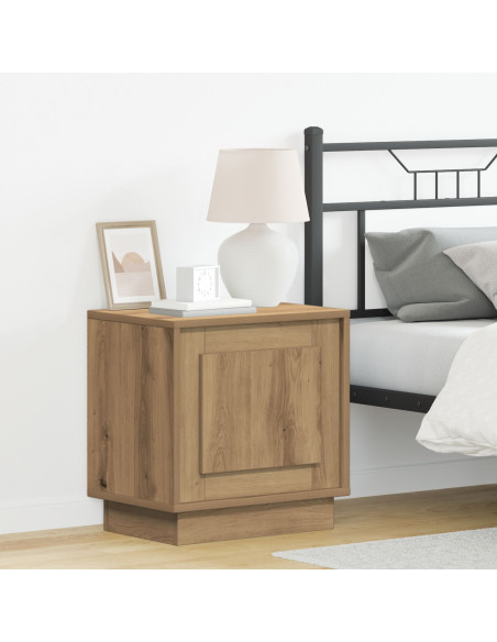 Comodini  con luci LED 2 pcs Rovere artigianale 44x34,5x45 cm